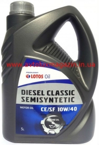 Моторное масло DIESEL CLASSIC SEMISYNTETIC CE/SF 10W-40 5 л. LOTOS